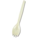 16cm 単袋 アイボリー プラスチックフォークスプーン HEIKO