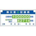 313-22A 安全掲示板パーツ2 無災害記録表 ユニット