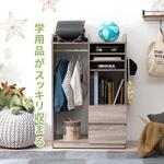 ランドセルラック ワイド 選べる2タイプ キャスター付き 教科書 絵本 ハンガーラック 大容量 萩原