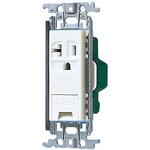 コスモシリーズワイド21 15A・20A兼用アースターミナル付接地コンセント 金属枠付 ホワイト Panasonic(パナソニック)