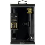 LP-F04JGLBK らくらくスマートフォン4 F-04J 本革フラップケース「GLOSS」 ブラック LEPLUS