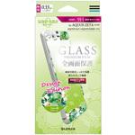 LP-SH04HFGFFGR AQUOS ZETA SH-04H/AQUOS SERIE SHV34/AQUOS Xx3 ガラスフィルム 「GLASS PREMIUM FILM」 全画面保護 デザインガラス Flower柄 グリーン 0.33mm LEPLUS