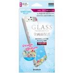 LP-SH04HFGFFBL AQUOS ZETA SH-04H/AQUOS SERIE SHV34/AQUOS Xx3 ガラスフィルム 「GLASS PREMIUM FILM」 全画面保護 デザインガラス Flower柄 ブルー 0.33mm LEPLUS