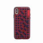I8WOVEN-RD363 iPhone XS/iPhone X シェルケース/ハンドメイド編込み/Trellis Collection/Crimson Skinarma