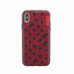 I8WOVEN-RD365 iPhone XS/iPhone X シェルケース/ハンドメイド編込み/Trellis Collection/Carmine Skinarma