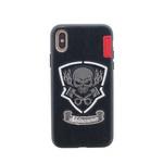 I8EMB-BK125 iPhone XS/iPhone X シェルケース/ハンドメイド刺繍/Motocross Collection/Throttle Skinarma