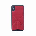 IP8HYB-TLIGRED iPhone XS/iPhone X シェル型ケース/2WAYスタンド/Trasnforma Ligne/Fire(Red) スタンド機能 uniq(ユニーク)