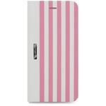 LP-I6SDLSRPK iPhone 6 iPhone 6s [STRIPE] デザインPUレザーカバー ピンク スタンド機能 LEPLUS