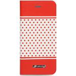 LP-I6SDLDTRD iPhone 6 iPhone 6s [DOT] デザインPUレザーカバー レッド スタンド機能 LEPLUS