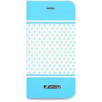 LP-I6SDLDTBL iPhone 6 iPhone 6s [DOT] デザインPUレザーカバー ブルー スタンド機能 LEPLUS