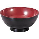 1-190-12 3．8寸筋入椀 黒内朱 若泉漆器