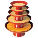 51163230 盃盛器 朱 (目皿別売) 尺5 福井クラフト