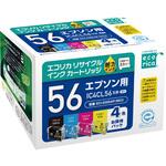 ECI-E564P/BOX IC4CL56対応リサイクルインクカートリッジ 4色パック エコリカ