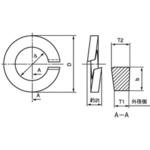 ばね座金(スプリングワッシャー)2号(鉄/亜鉛黒) 大阪魂 【通販モノタロウ】