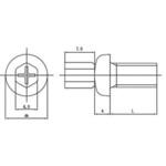 M6×12 TRF/いたずら防止用ねじノーリセス(ステンレス)(小箱) サイマコーポレーション