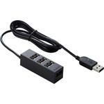 U2H-TZ427SBK USBハブ 2.0 4ポート バスパワー セルフパワー 両用 ACアダプタ付 マグネット付 ケーブル長 1m エレコム