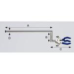 クランク型両開クランプ 柄長タイプ 三商