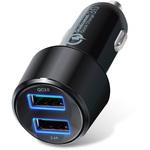 カーチャージャー 車載充電器 USB×2ポート (自動識別) QuickCharge3.0 + USB 1ポート (最大2.4A) シガーチャージャー シガーソケット エレコム