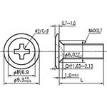 (+)取っ手用小ねじ(鉄/ノンクロームホワイト)(小箱) 大阪魂