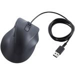 マウス 有線 静音 5ボタン 右手専用 抗菌 XLサイズ EX-G エレコム