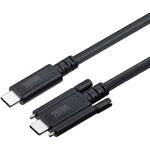 USB TypeCケーブル USB 20Gbps デュアルスクリューロック サンワサプライ