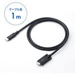 USB TypeCケーブル USB 20Gbps デュアルスクリューロック サンワサプライ
