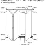 2枚折戸+袖扉セット上下レール仕様レール堀込タイプ(蝶番無し) ケージーパルテック