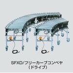 スチール製フリーカーブコンベヤ 軽荷重用 SFXD型 駆動タイプ オークラ輸送機