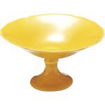 黄釉輪花高台小鉢 カネ大白木屋