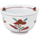 1205-0101 吉兆赤絵輪花小鉢 カネ大白木屋