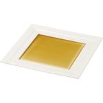 0481-6018 内琥珀段付正角皿 カネ大白木屋
