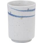0411-0658 新粉引青渦長湯呑 カネ大白木屋