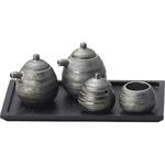 0673-0022 黒銀彩玉子楊枝入 カネ大白木屋
