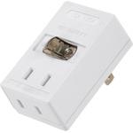 HS-TMP2B2-W 2口タップLEDスイッチ オーム電機