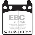 UK製 セミ-シンタリング Vパッド リア左側用 EBC Brakes (イービーシーブレーキ)