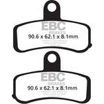 Limited Edition クロームバック セミ-シンタリング Vパッド フロント左側用 EBC Brakes (イービーシーブレーキ)