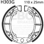 モーターサイクル 溝付き リプレイスメント ブレーキシューズ フロント左側用 EBC Brakes (イービーシーブレーキ)