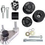 クラッシュパッドセット マウンティングプレート ブラックアノダイズド KTM Duke 125 / 200 (2011-2016) GSG Mototechnik (GSGモトテクニック)