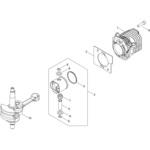 シリンダ・ピストン・クランクシャフト部品HT2210S-750HB 新ダイワ