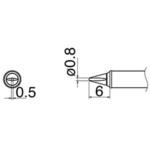 EA304AL-16 直径0．8mm交換用こて先(EA304AL用) エスコ
