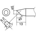 EA304AM-2 直径0．5mm交換用こて先(EA304AM用) エスコ