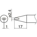 EA304AM-4 直径2．4mm交換用こて先(EA304AM用) エスコ