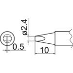 EA304AP-13 直径2．4mm交換用こて先(EA304AP用) エスコ