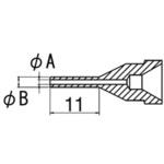 EA323MA-25 直径1．6/直径3．0mm交換用ノズル(EA323MA-1用) エスコ