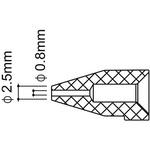 EA323MB-13 直径0．8/直径2．5mm交換ノズル(EA323MB-1，2用) エスコ