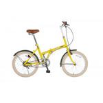 EA986Y-16C 20インチ折畳み式自転車(イエロー) エスコ