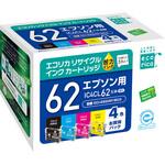 ECI-E624P/BOX リサイクルインク EPSON対応 IC4CL62 4色パック エコリカ