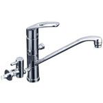 流し台用シングルレバー式混合栓(回転分岐止水栓付) KM5041CTTU2シリーズ KVK