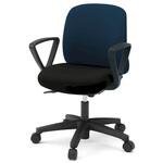 イトーキ ボニートチェア 布地張り(背座コンビ張り)背裏 樹脂タイプ 固定肘付 ベースカラー ブラック ナイロンキャスター＜配送時組立サービス付＞ イトーキ