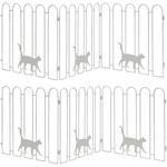 折り畳めるアイアンフェンス(猫3連)2枚 住まいスタイル